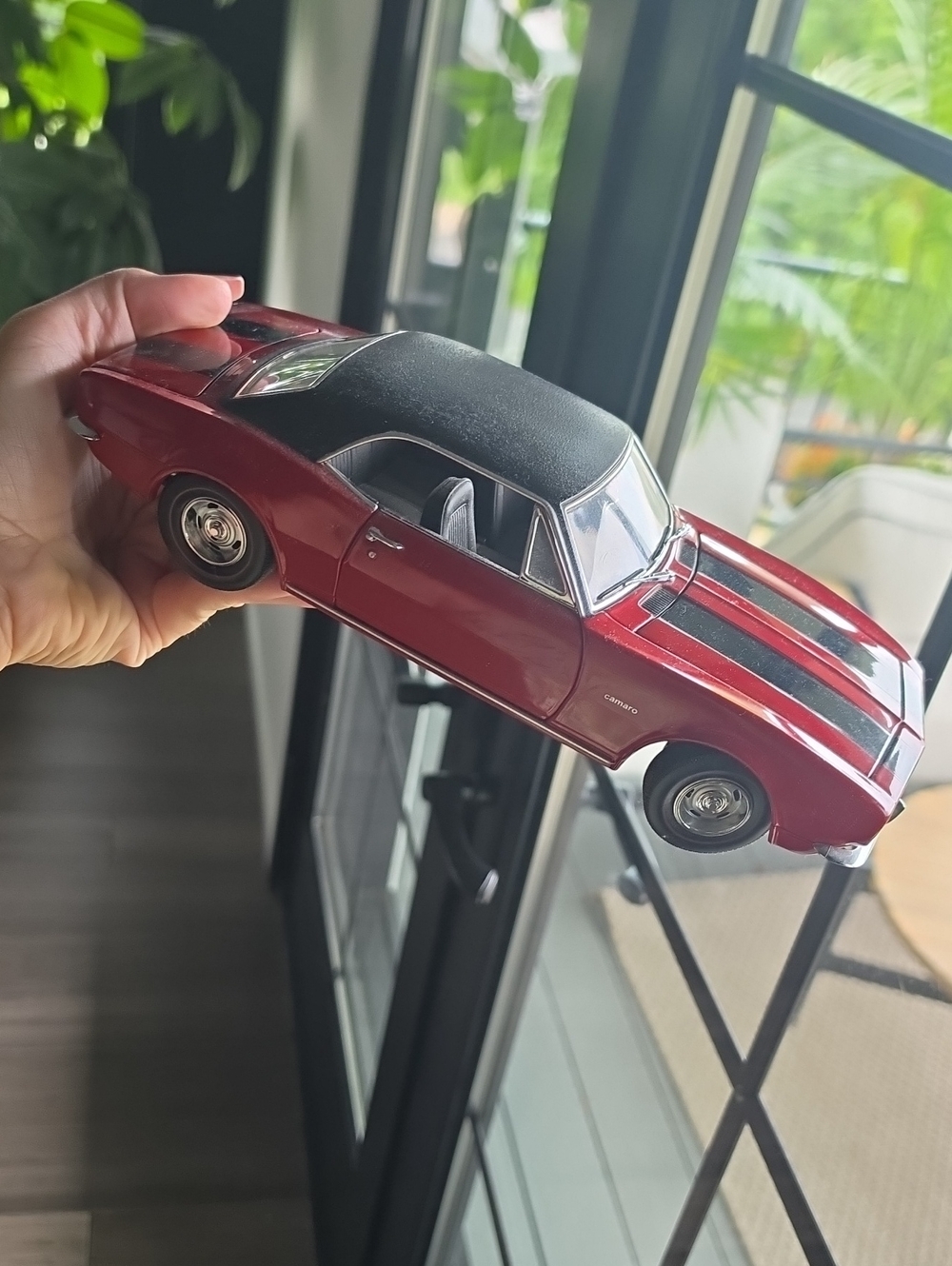 Red Chevy Camaro Muscle Car with Black Roof - Collectible